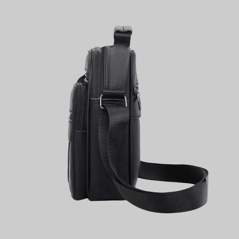 Multi Section Black Sling Bag