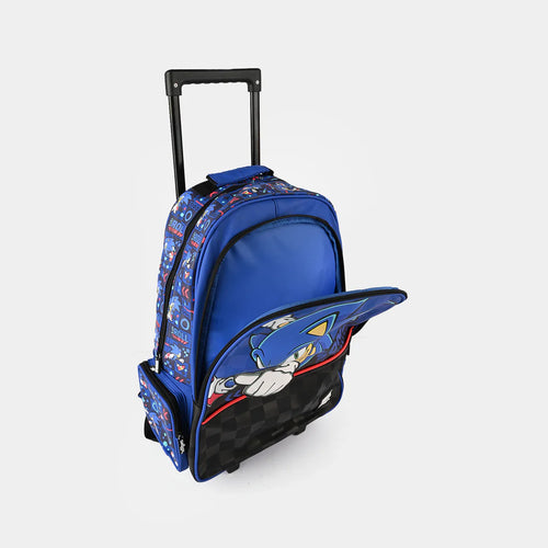 Blue Character Trolley School Bag