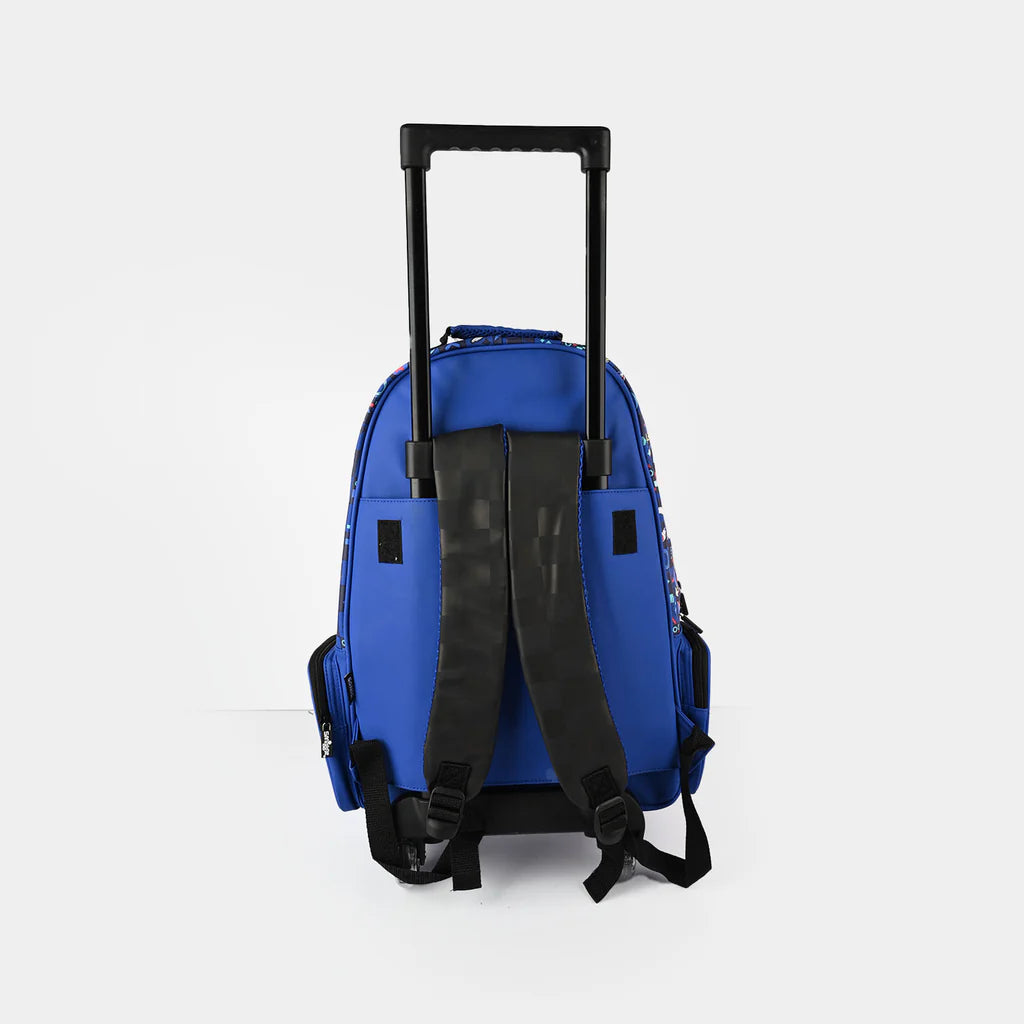 Blue Character Trolley School Bag